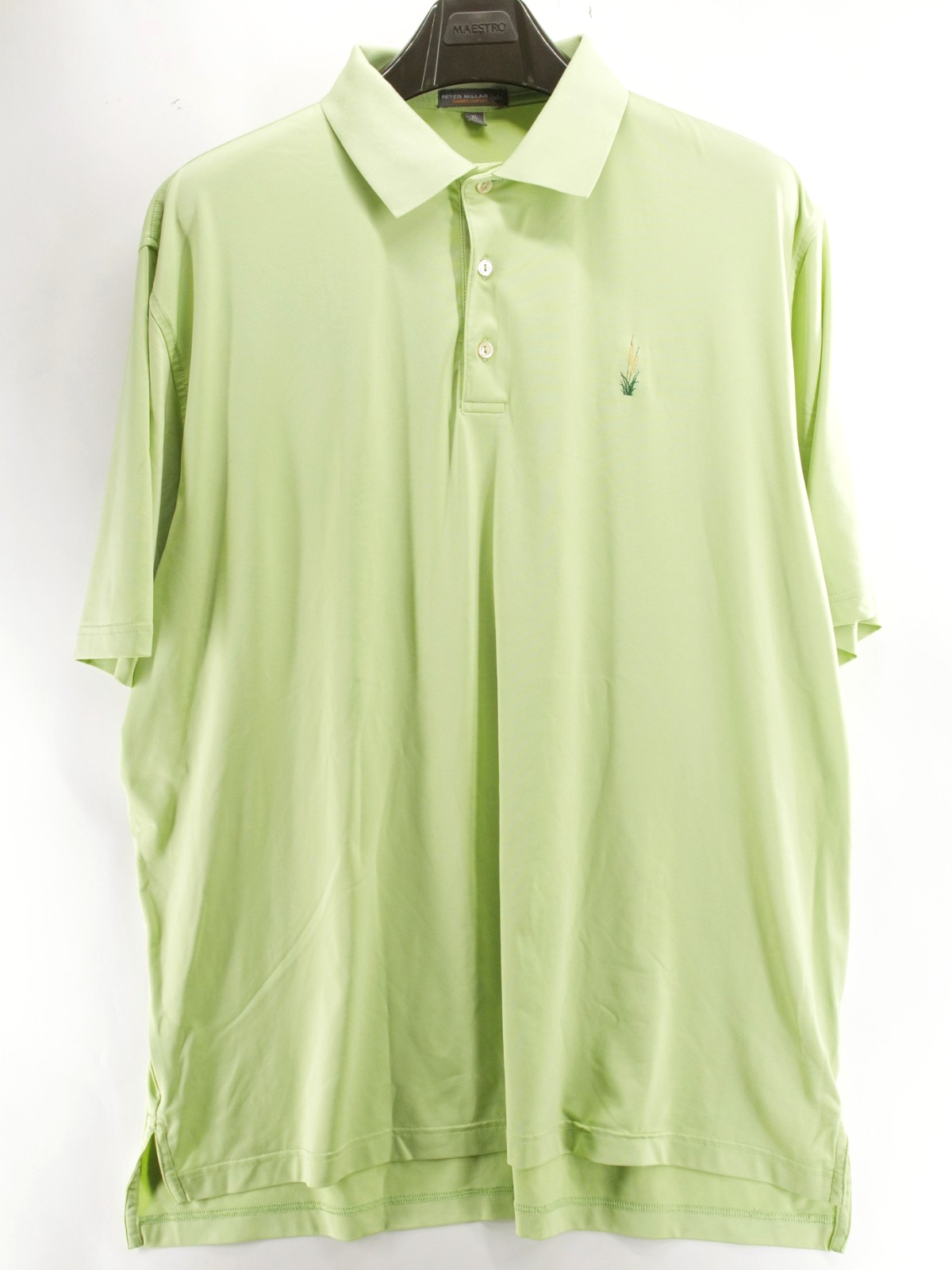 Peter Millar Summer Comfort Polo Shirt Mens Xl Lime Green Golf Grassmere Club